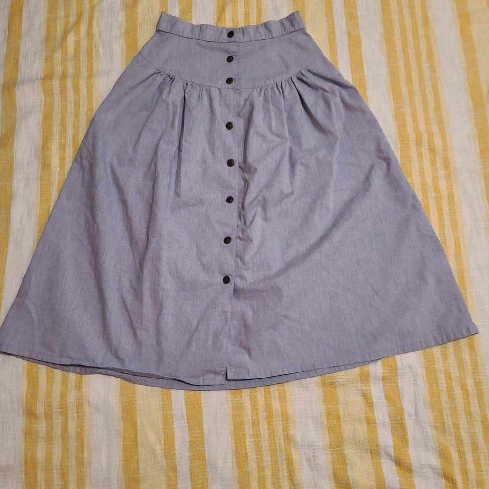Vintage 80s chambray playmate skirt
